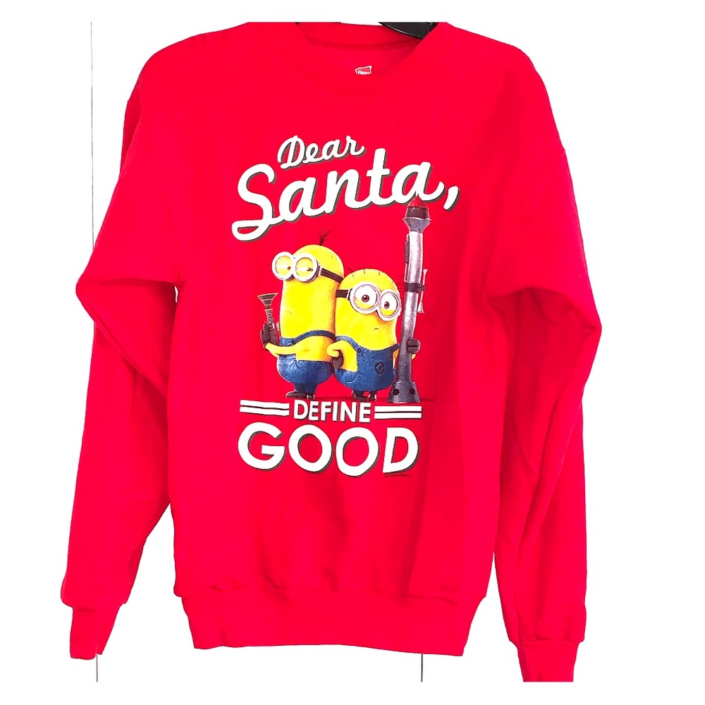 Minion Christmas graphic sweatshirt